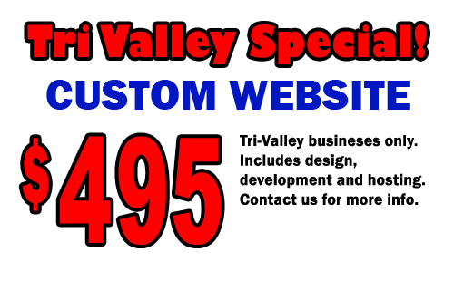 Tri Valley Special $495 Custom Website